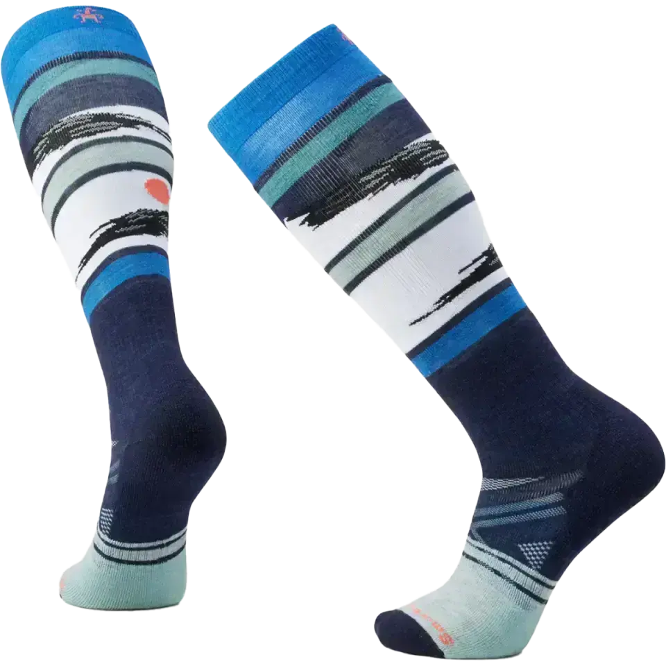 Ski Full Cushion Midnight Pattern Over The Calf Socks