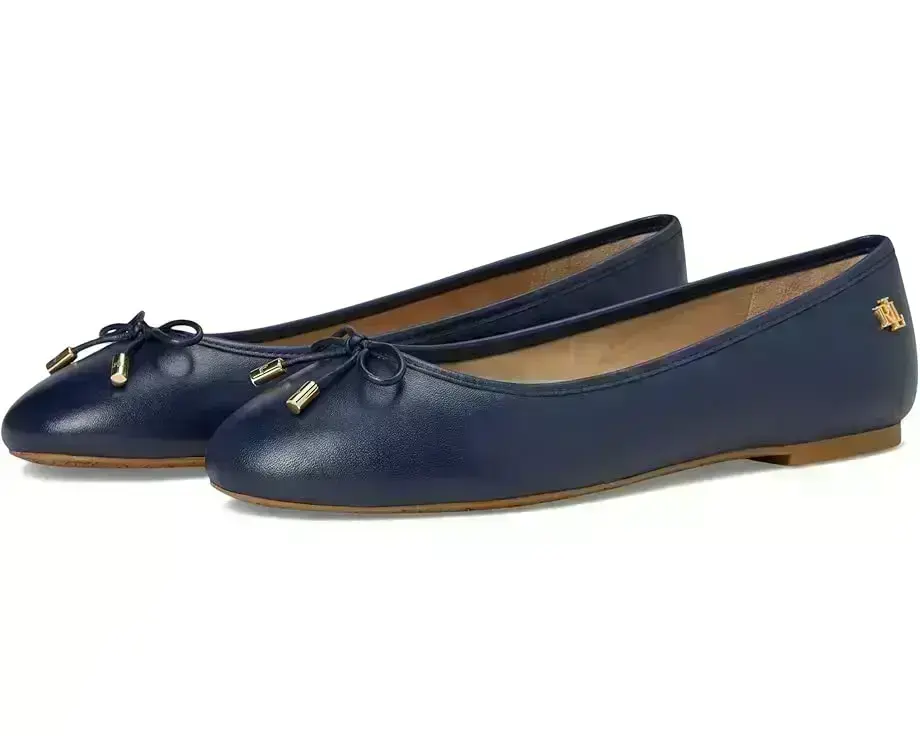 Women's Lauren Ralph Lauren Jayna Nappa Leather Flat