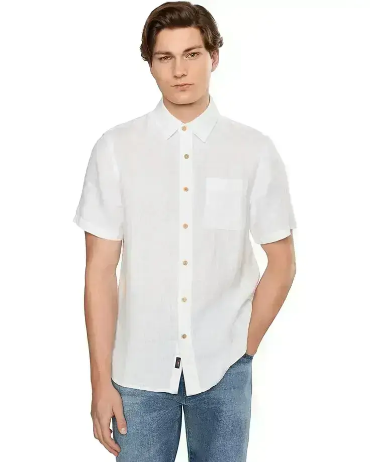 Men's Faherty Short Sleeve Palma Linen Shirt