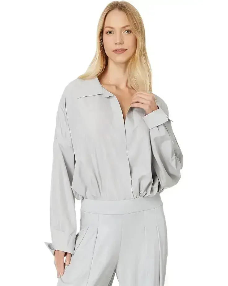 Women's Norma Kamali Super Oversized Boyfriend NK Shirt Bodysuit