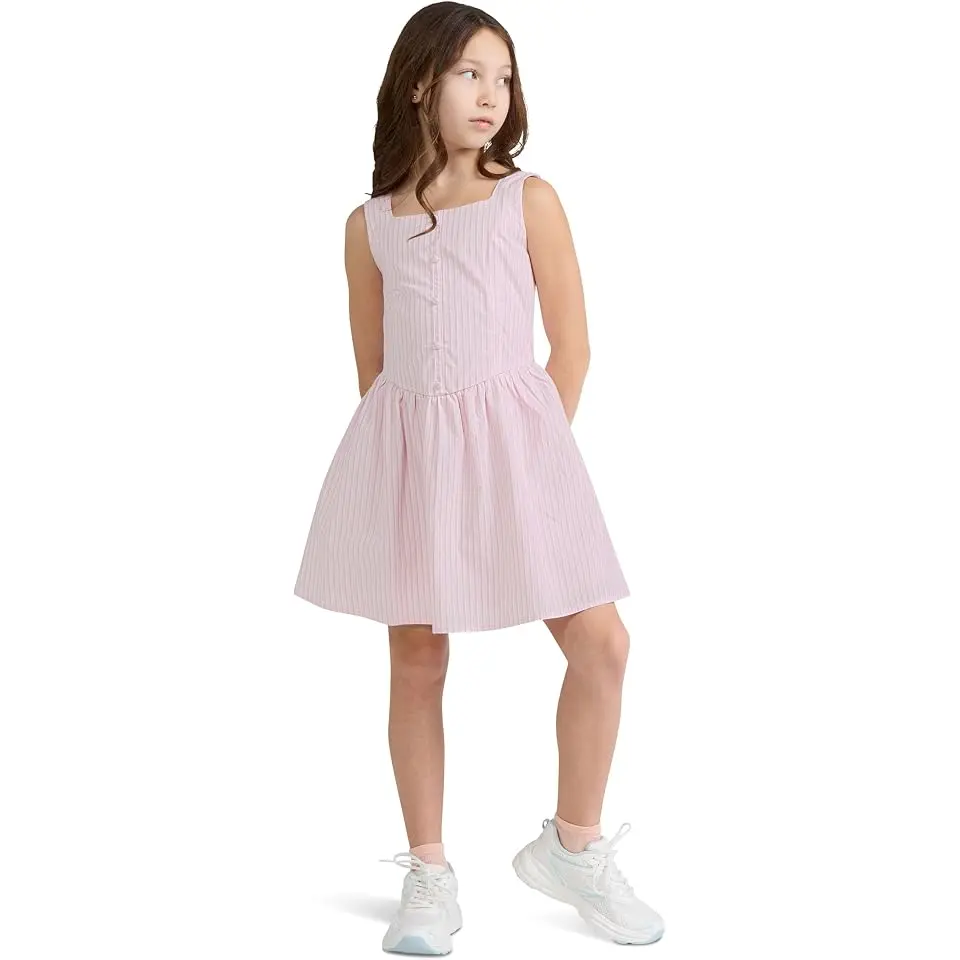 Faux Button-Through Mini Dress (Big Kids)
