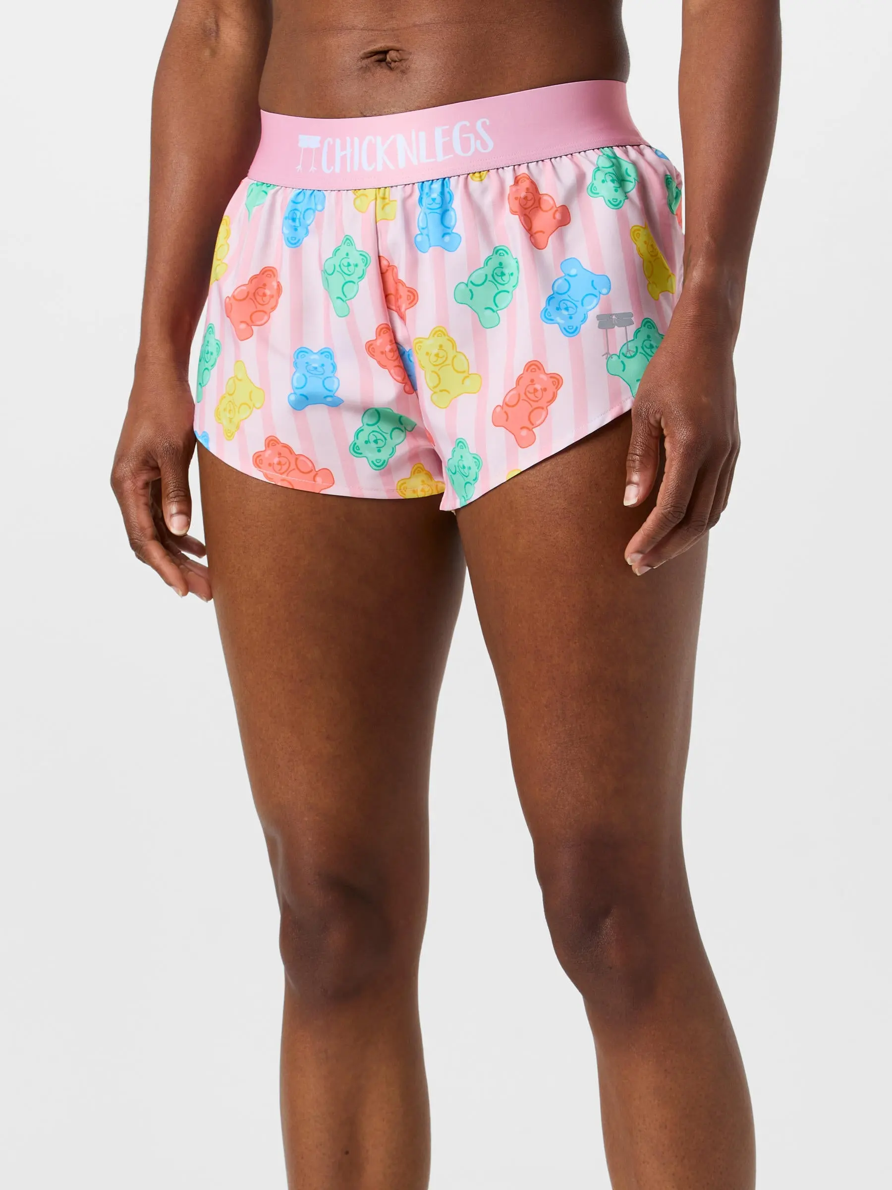 ChicknLegs Women's Gummy Bears 1.5" Split Shorts