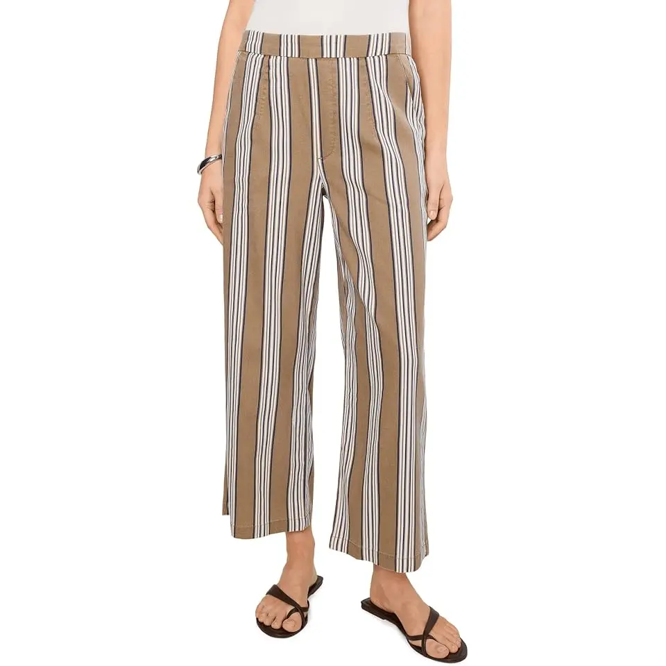 Topaz High-rise Pants In Tan/Navy