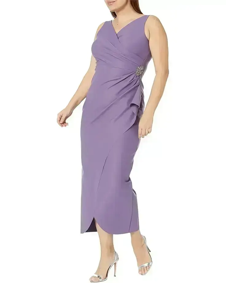 Women's Alex Evenings Long Slimming Sleeveless Sheath Dress