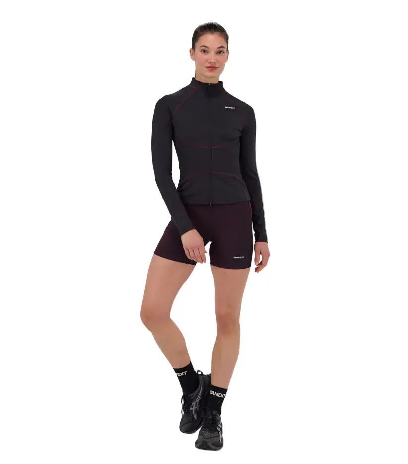 Stamina™ Corset 2-Way Zip Jacket - Black / Fig