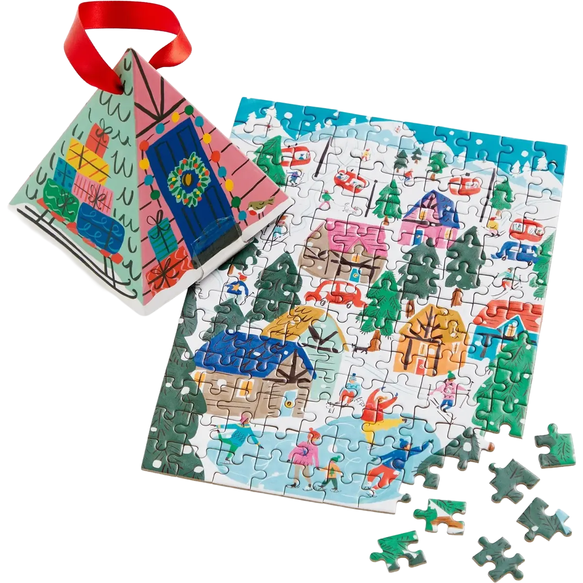 Alpine Cottage 130 Piece Puzzle Ornament