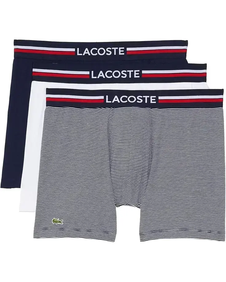 Men's Lacoste Boxer Briefs 3-Pack French Flag Iconic Lifestyle