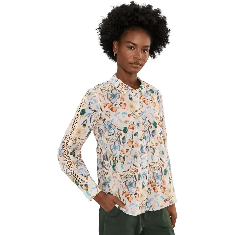 Pressed Flowers Cotton Lawn Shirt