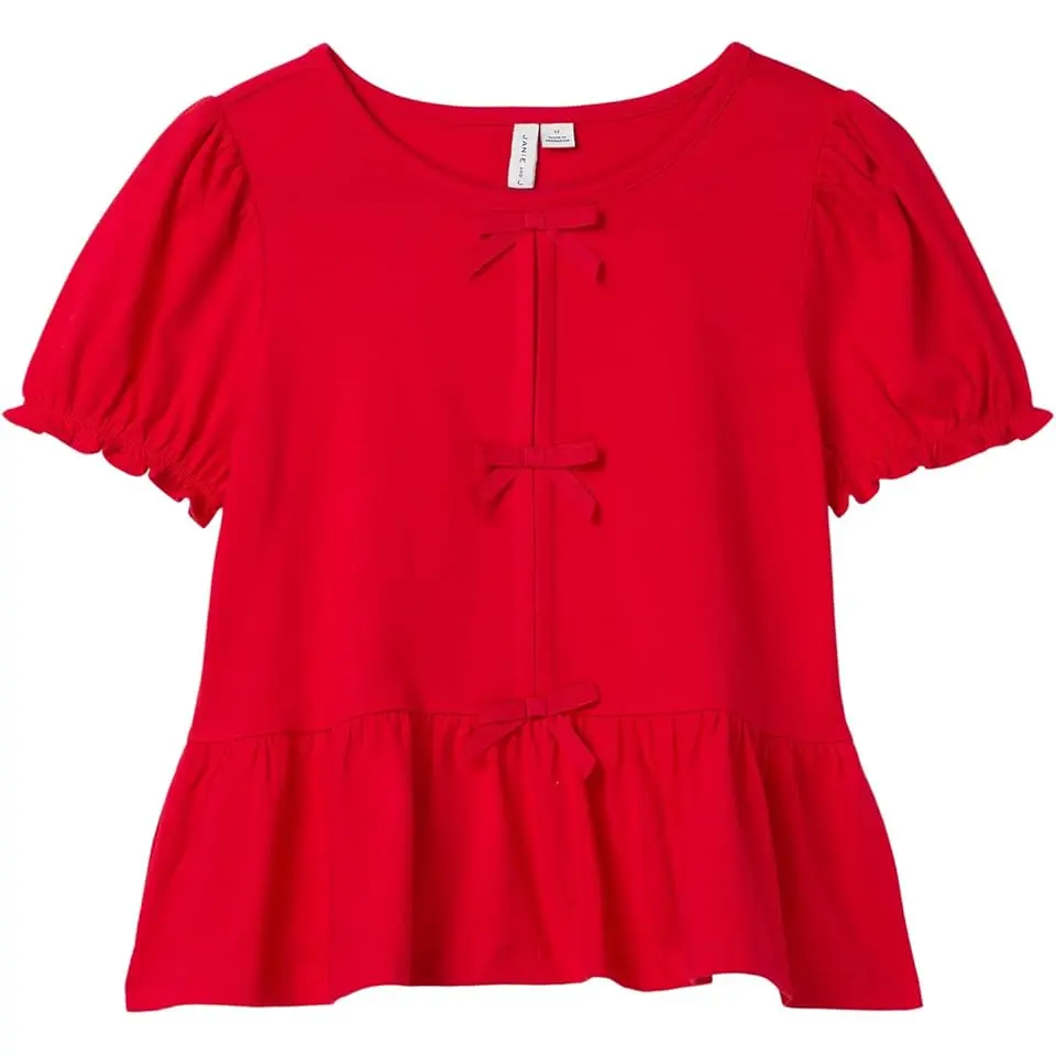 Three Bow Peplum Top (Toddler/Little Kid/Big Kid)