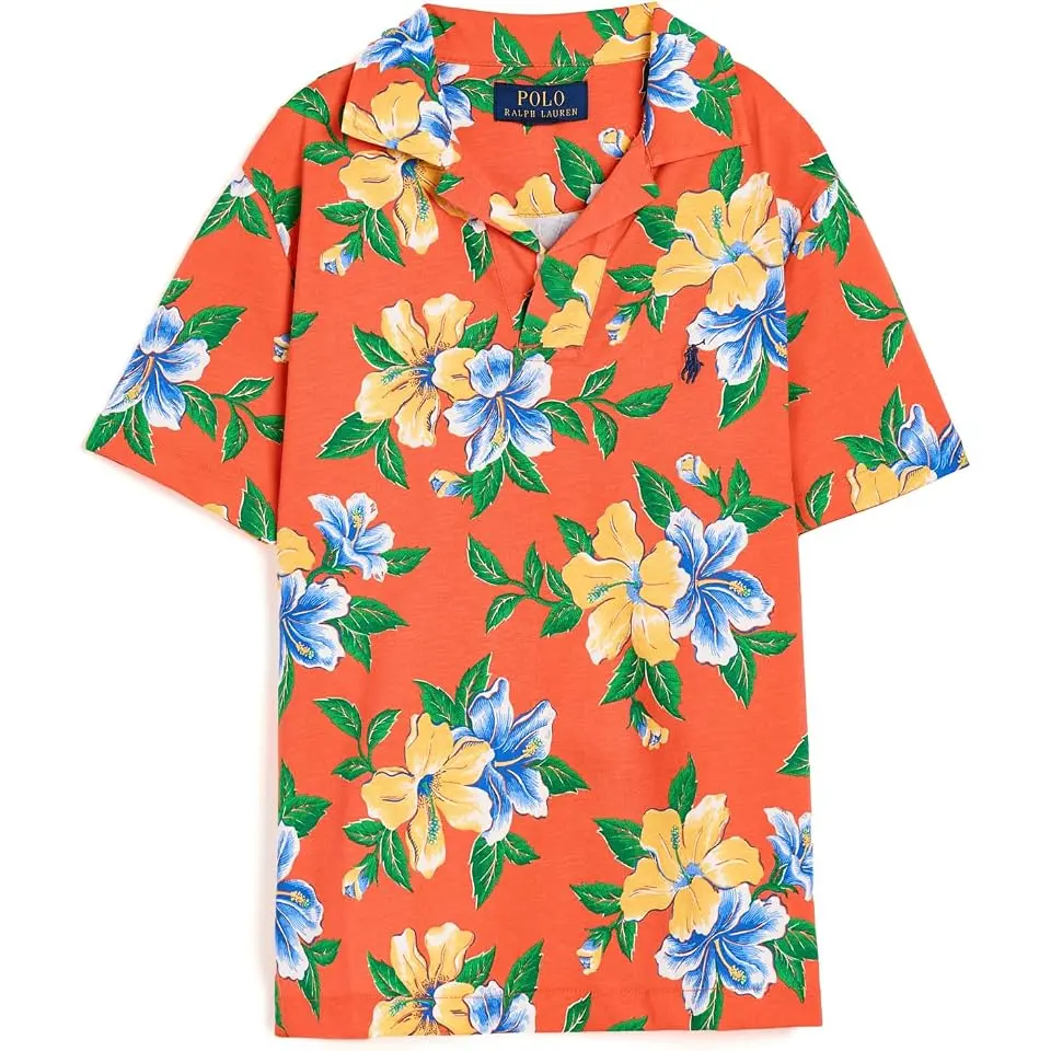 Floral-Print Cotton Jersey Polo Shirt (Big Kid)