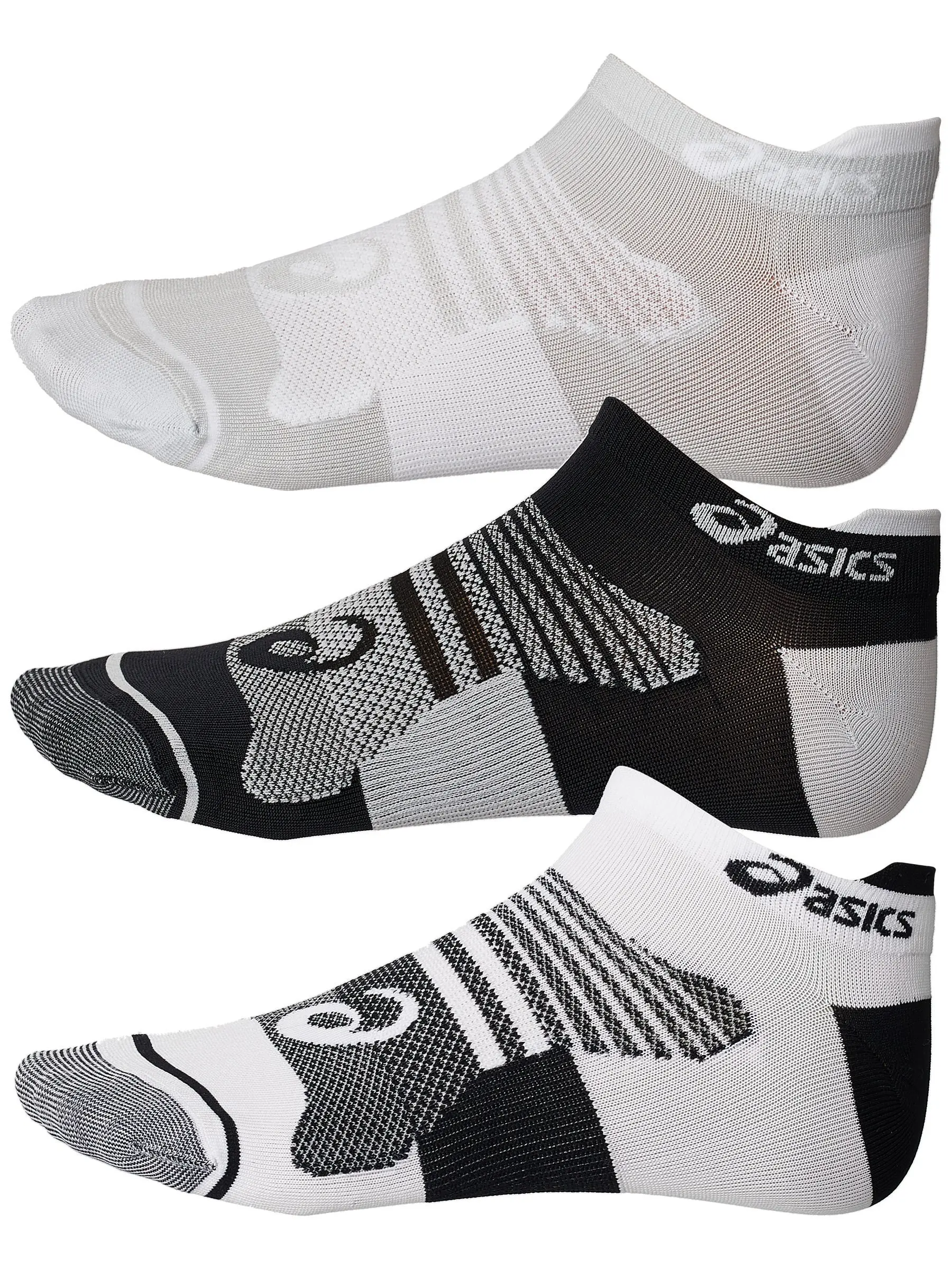 ASICS Quick Lyte Plus Socks 3-Pack Wht/Blk