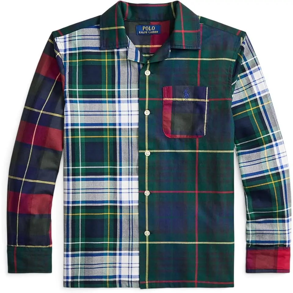 Plaid Cotton Oxford Fun Shirt (Big Kid)