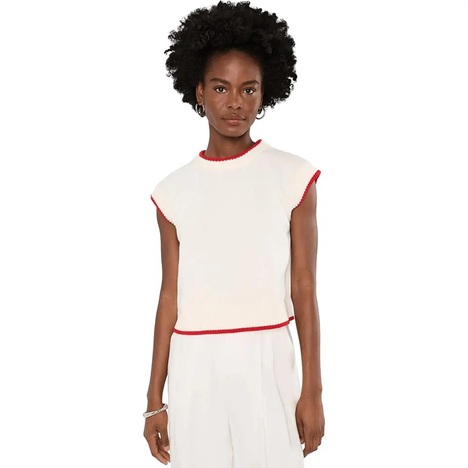 Pearl Cap Sleeve Pullover