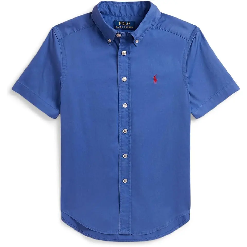 Cotton Twill Short Sleeve Shirt (Big Kid)