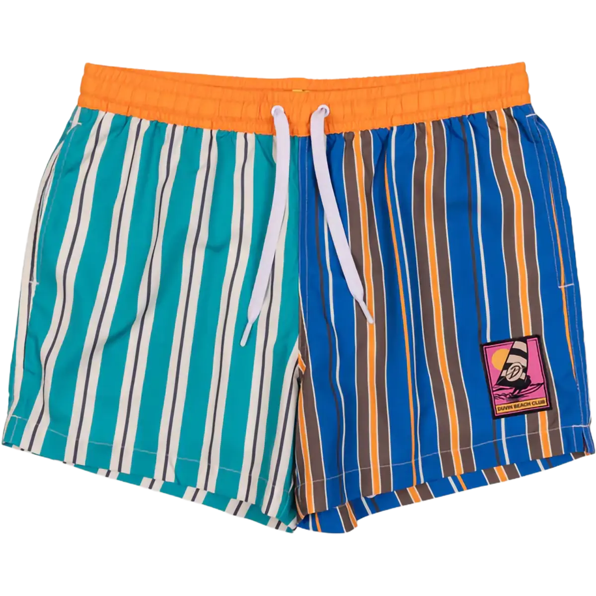 Men's Double Stripes Split Swim Short