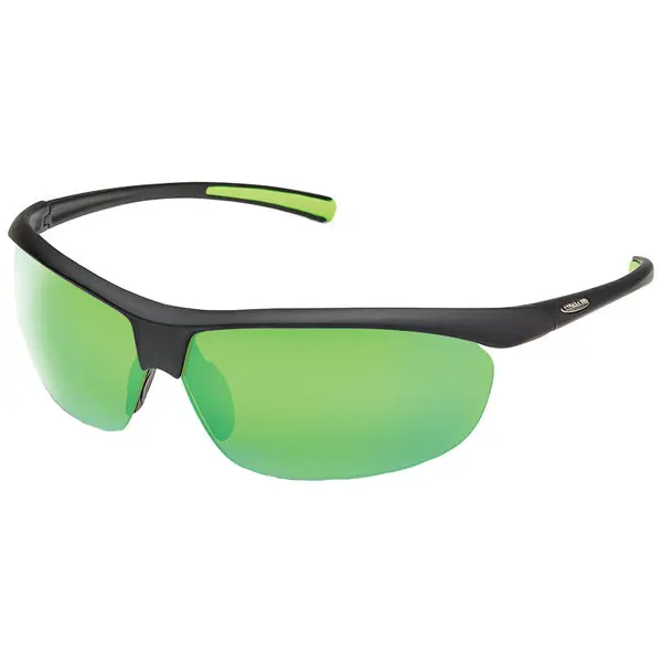Zephyr - Matte Black/Polarized Green Mirror