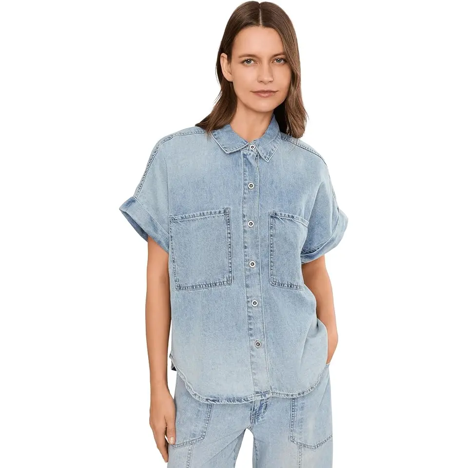 Shore Top Rolled Sleeve Top