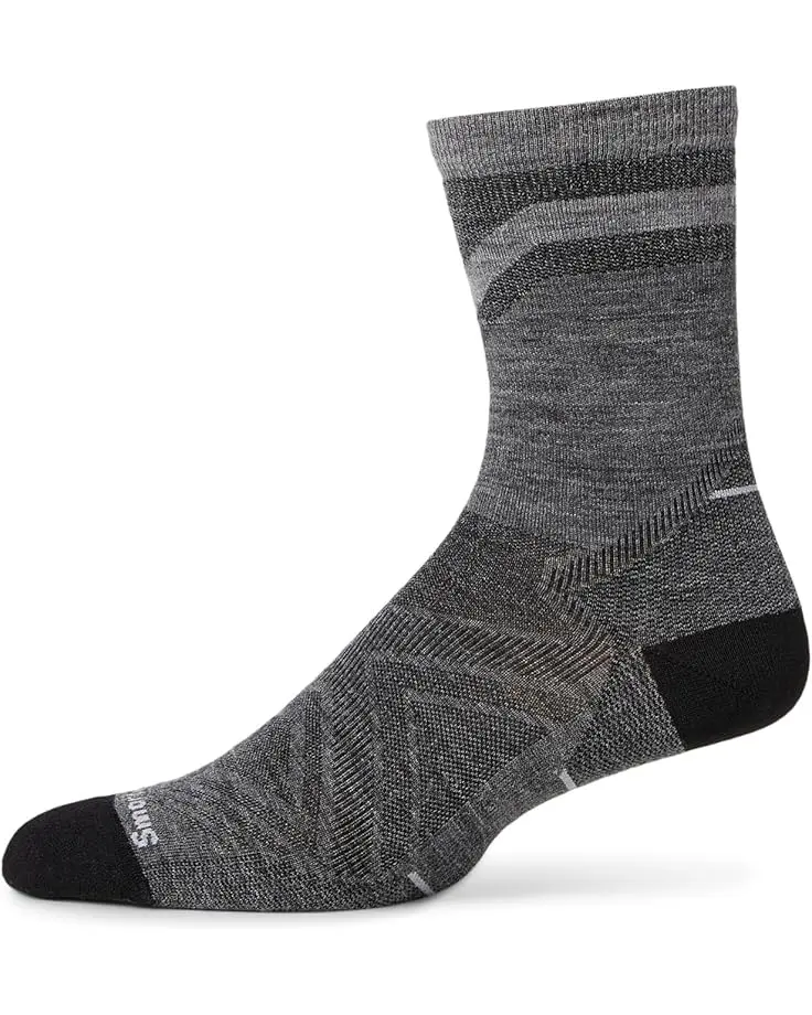 Men's Smartwool Run Zero Cushion Mid Crew Pattern