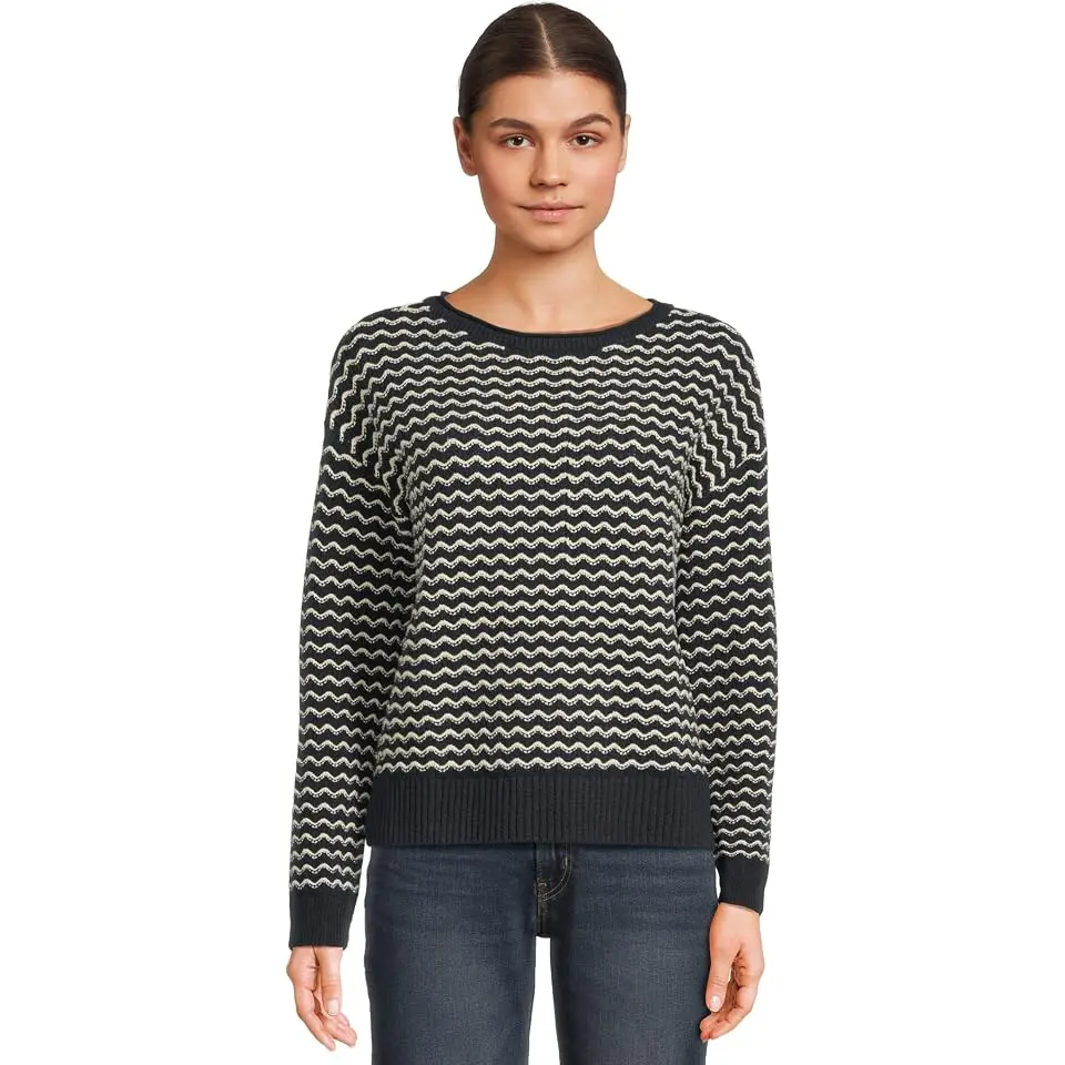 Long Sleeve Zig Zag Sweater