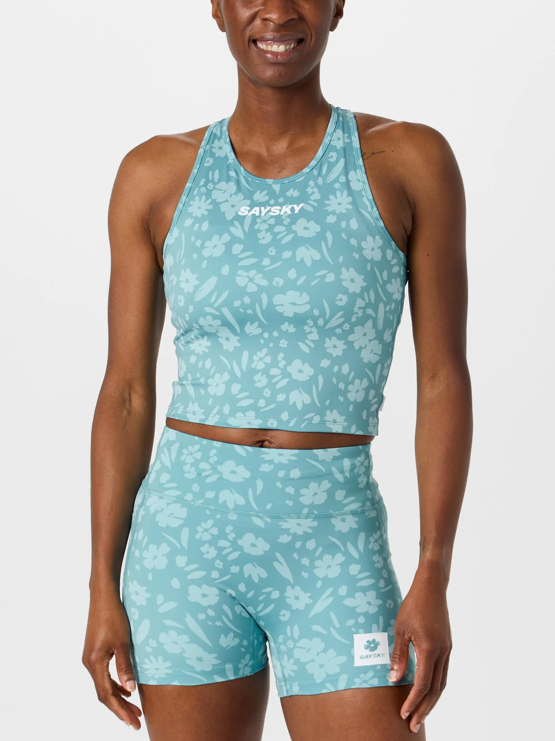 Saysky Women's Flower Combat Crop Top