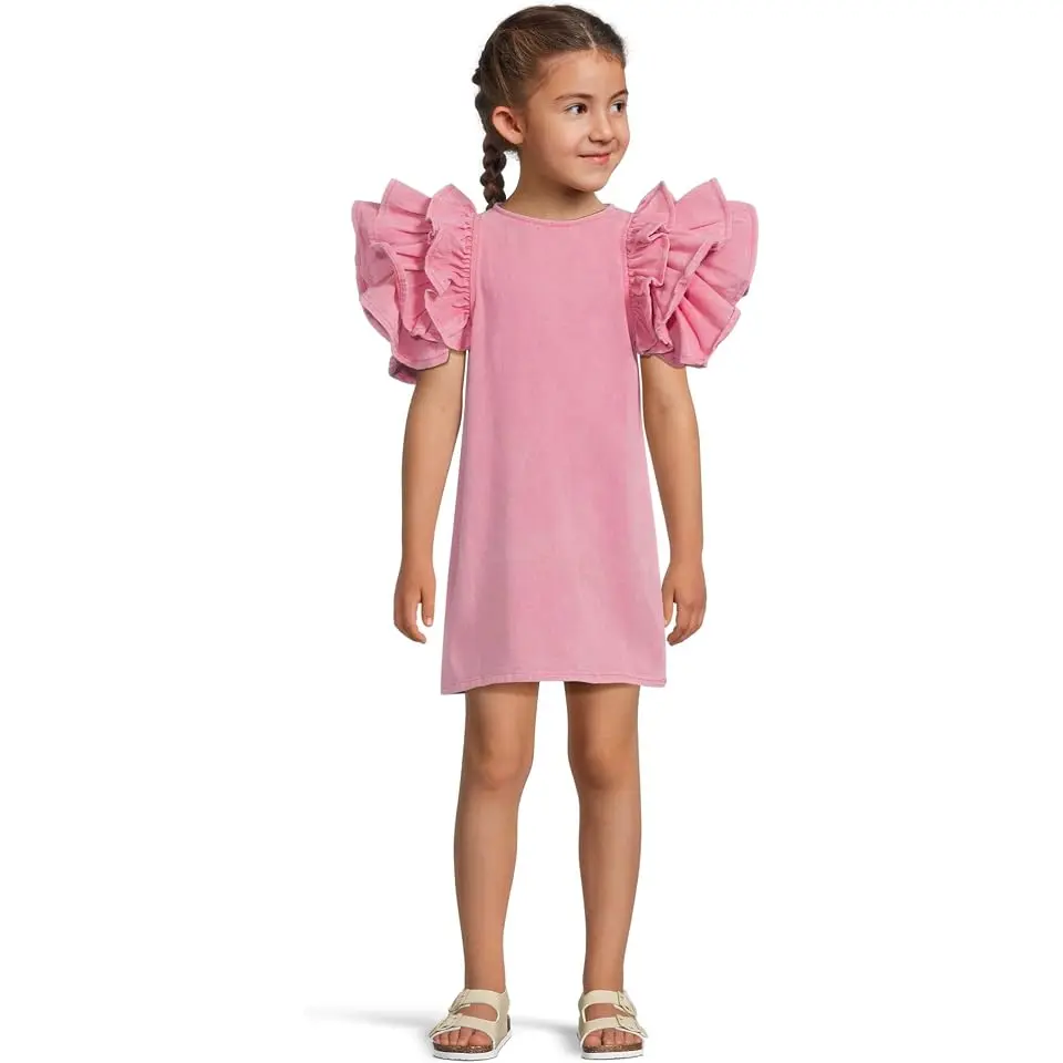 Pink Princess Ruffle Denim Dress (Little Kid/Big Kid)