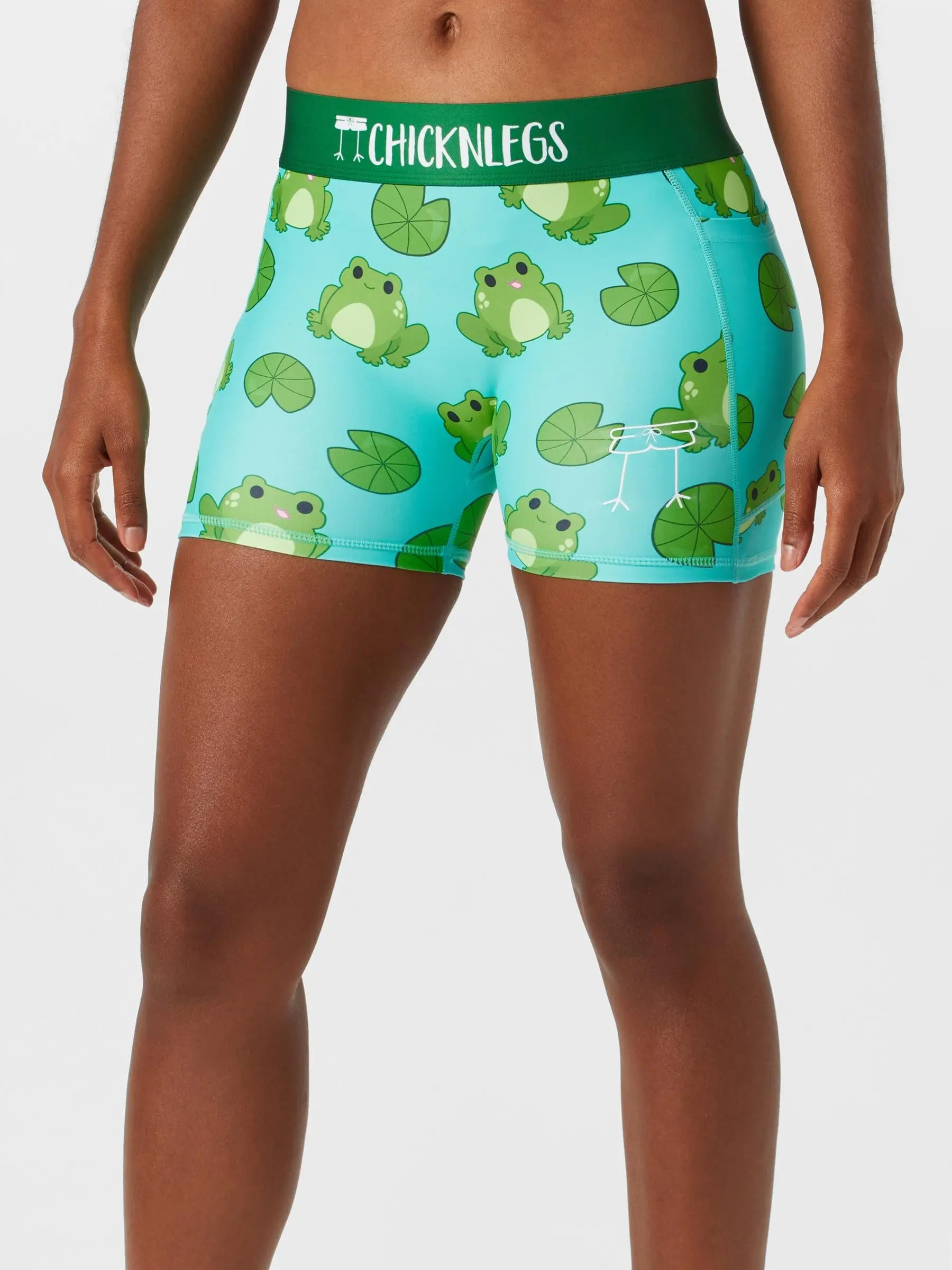 ChicknLegs Women's Froggies 3" Compression Shorts