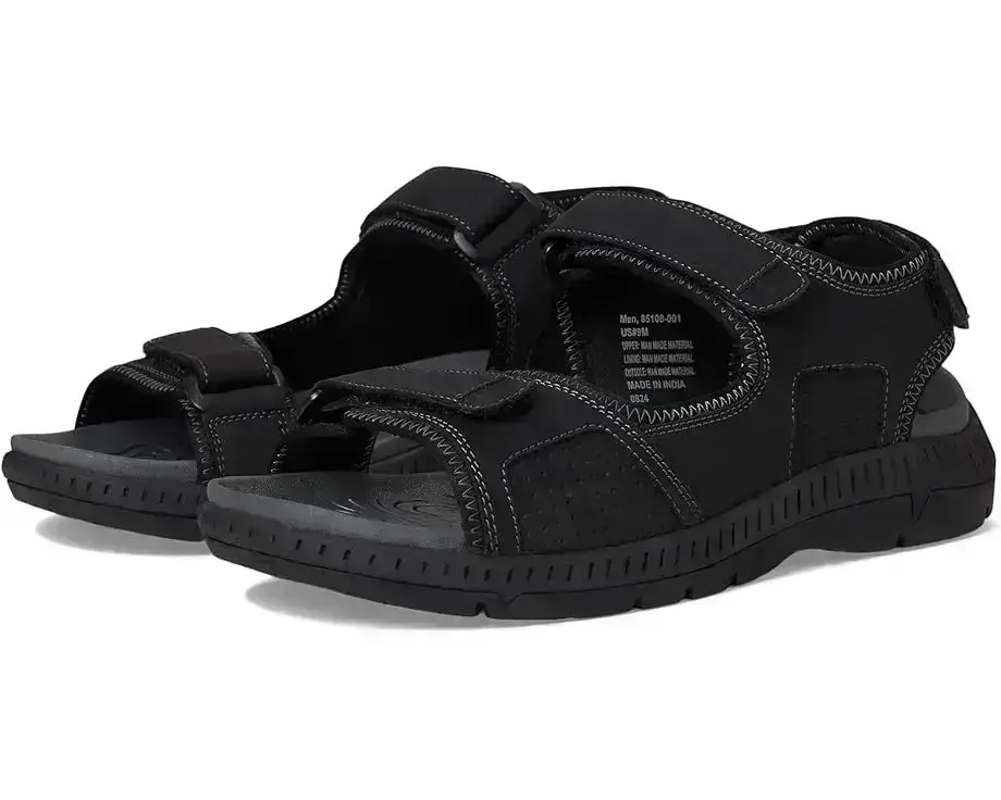 Men's Nunn Bush Laguna 3 Strap River Sandal Lightweight Adjustable and Comfortable
