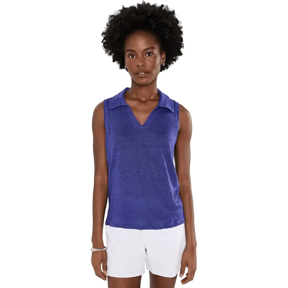 Linnea Sleeveless Johnny Collar
