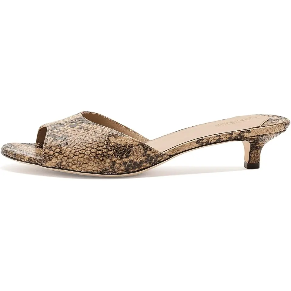 Francesca Python-embossed Mule Sandals
