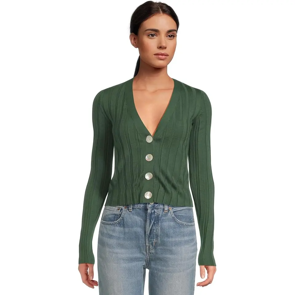 Merino Silk Akila Wide Rib Cardigan