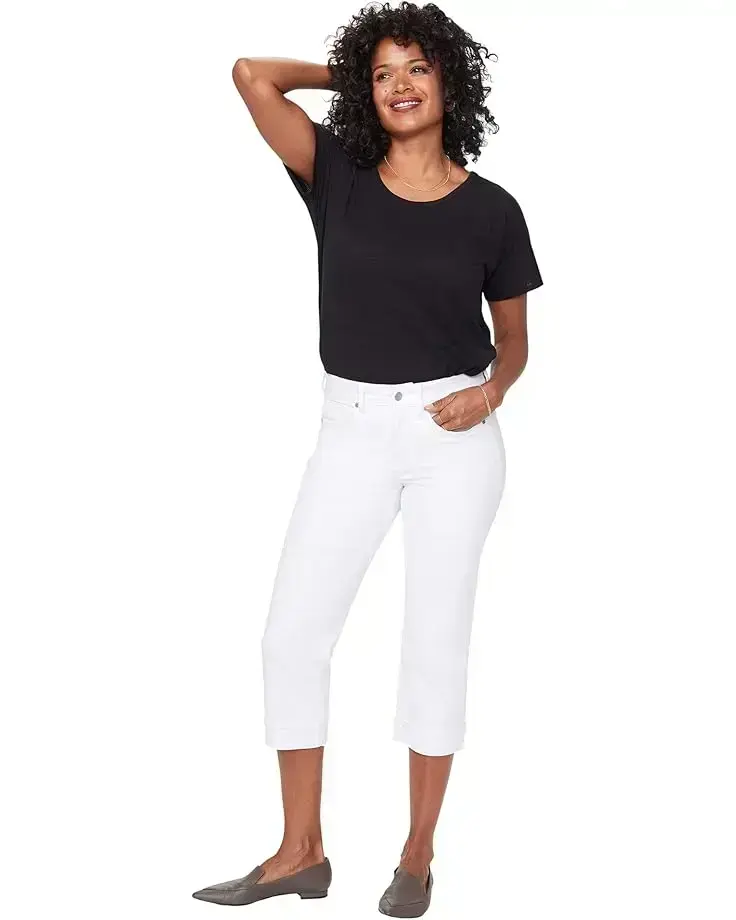 Women's NYDJ Marilyn Crop Cuff Jeans in Optic White
