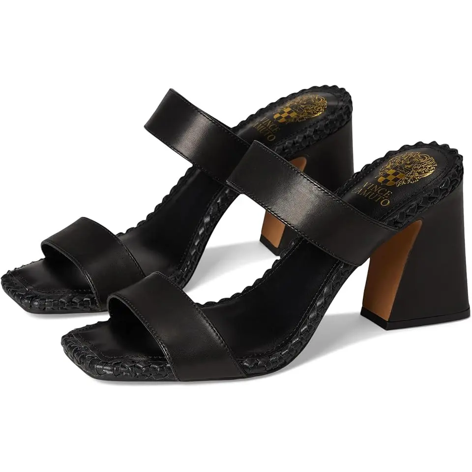 Kaden Stitched Block Heel Mule Sandals