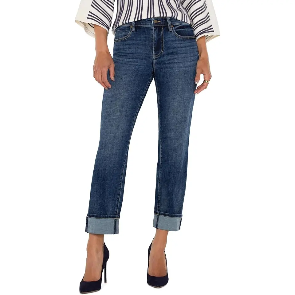 Marley Girlfriend Cuffed Mid-Rise Vintage Denim
