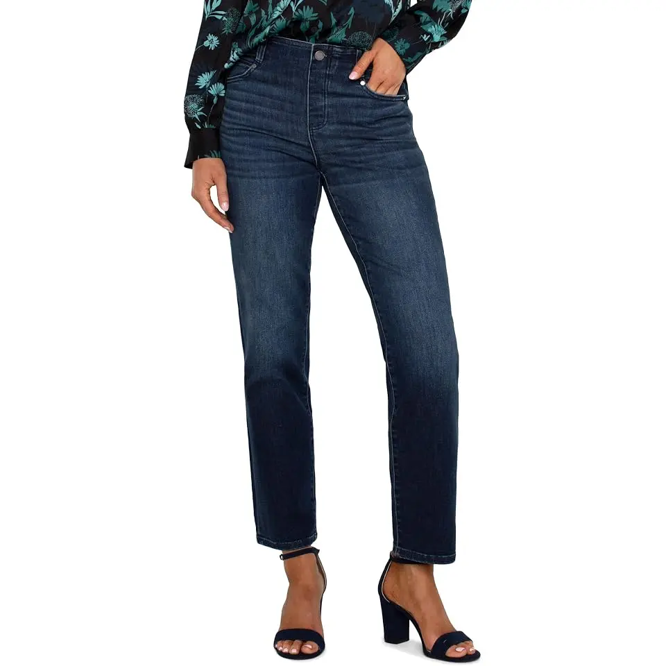Petite Gia Glider Pull On Slim Mid Rise Stretch Denim