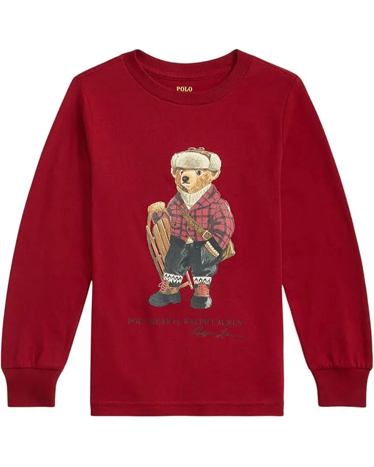 Polo Bear Cotton Long Sleeve Tee (Toddler/Little Kid)