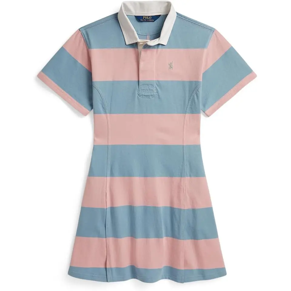 Striped Cotton Jersey Rugby Dress (Toddler/Little Kid/Big Kid)