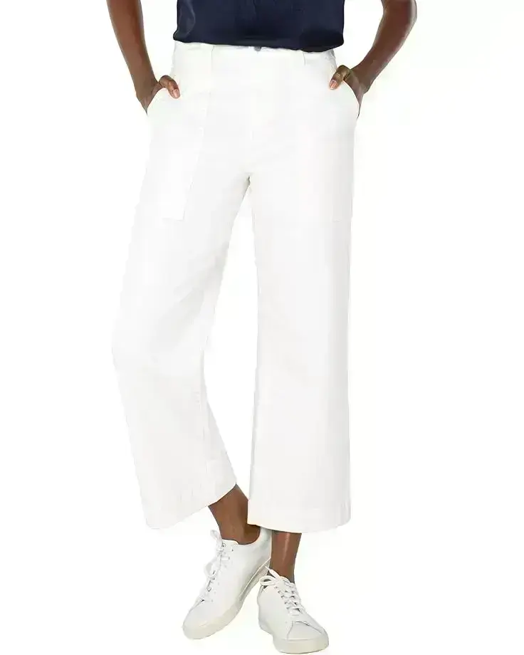 Women's Liverpool Los Angeles Stride High-rise Wide Leg Crop With Patch Pockets