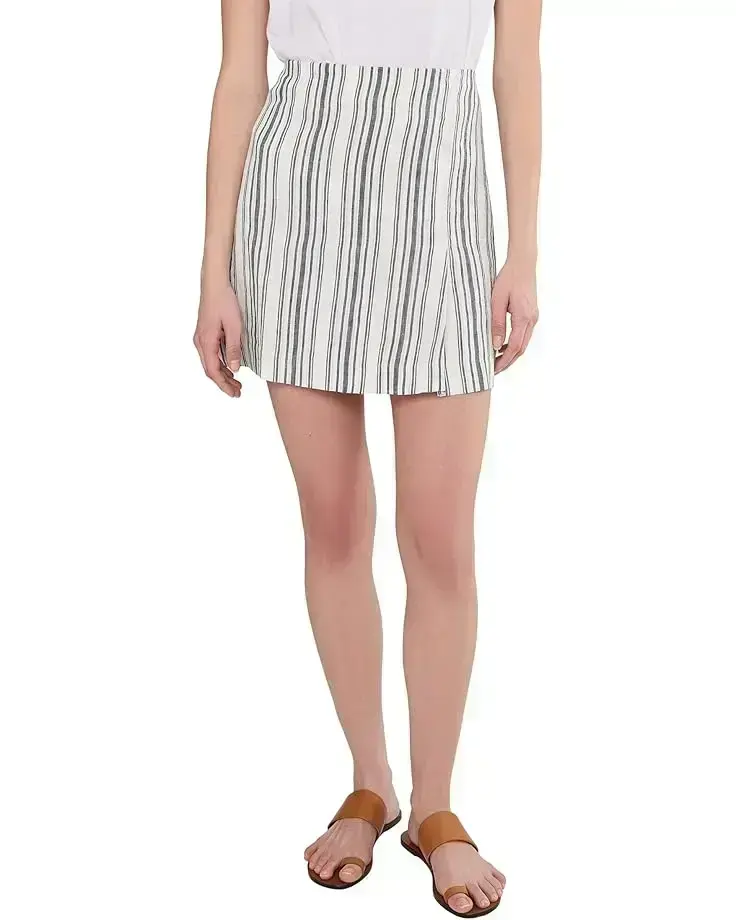 Women's Madewell Tullulah Linen Mini Skirt - Stripe