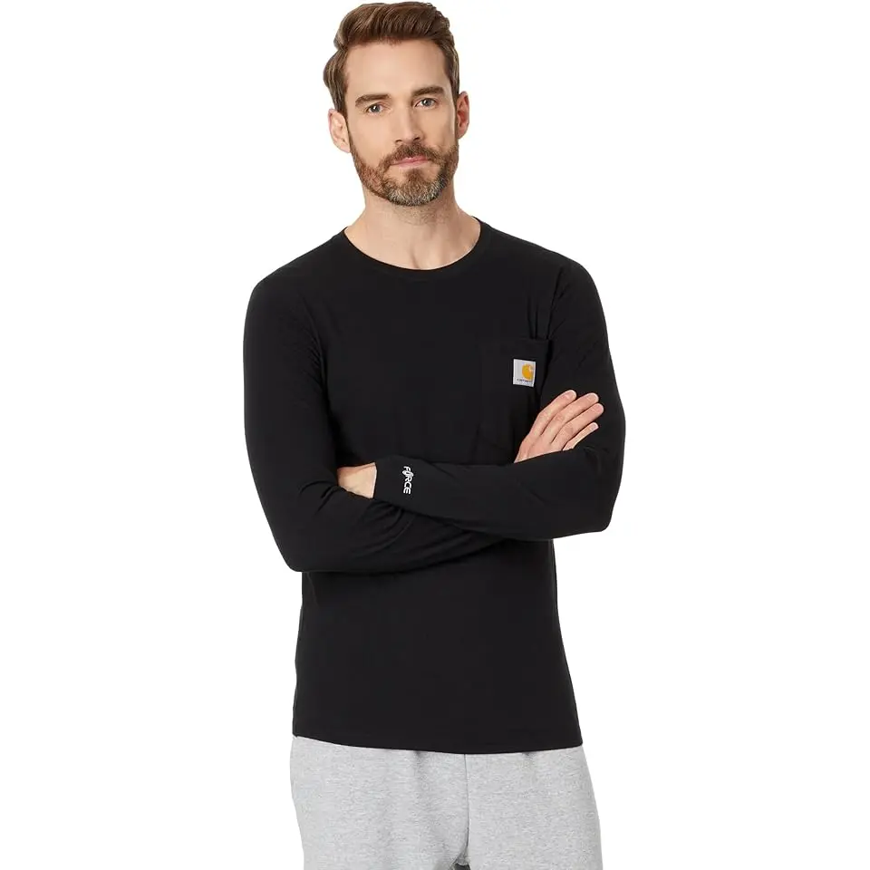 Force Relaxed Fit Midweight Long Sleeve Pocket T-Shirt