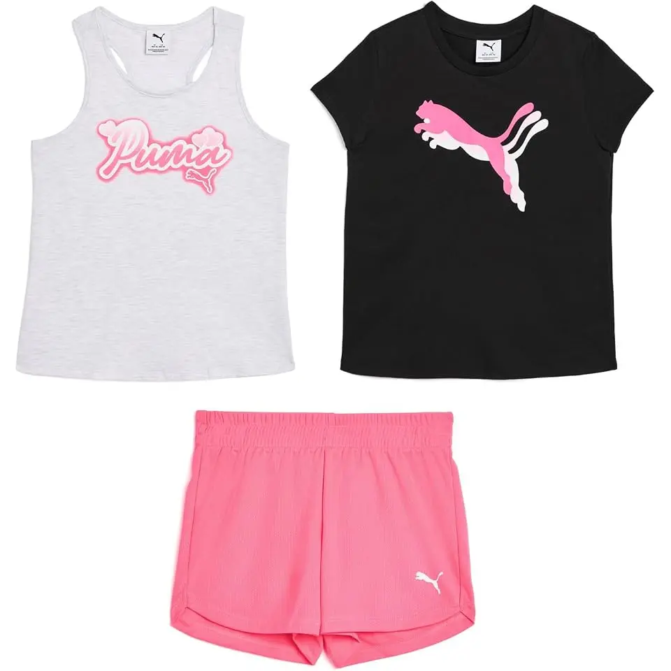 3-Piece Set - Tank T-Shirt & Shorts (Big Kid)