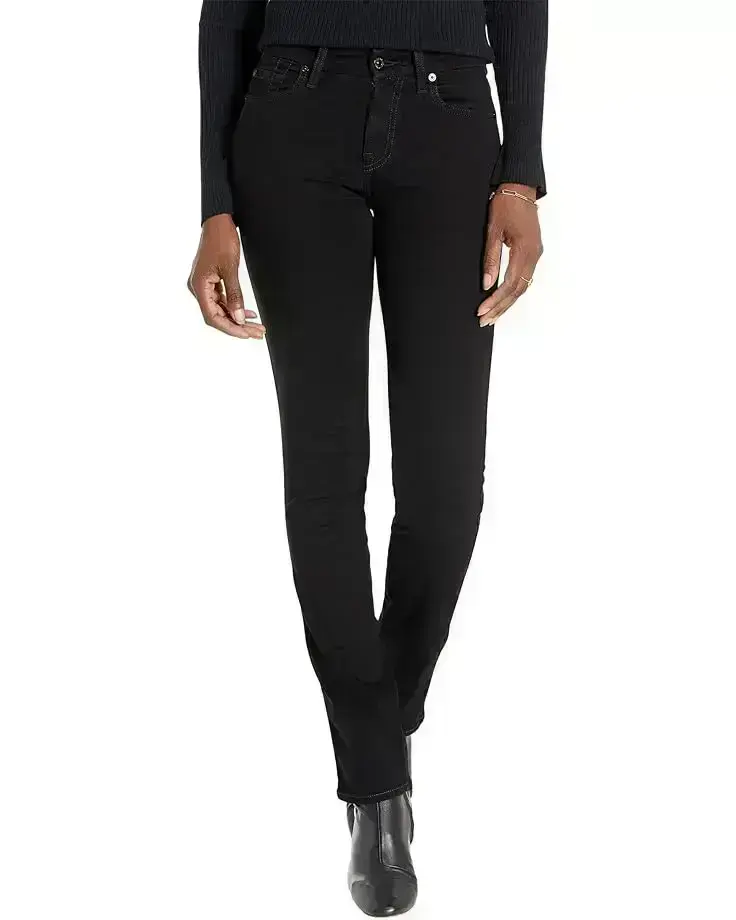 Women's 7 For All Mankind B(air) Kimmie Straight in Rinse Black