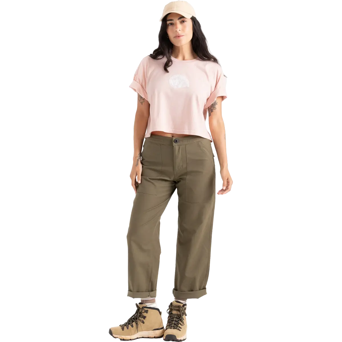 Women's Striped Shell Cropped Tee