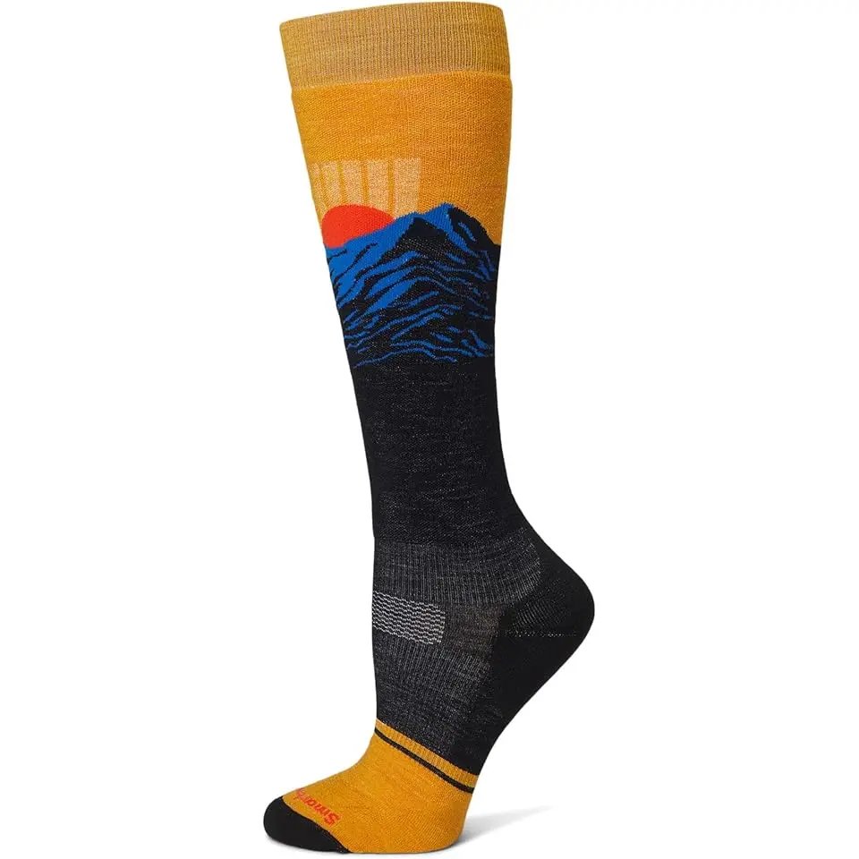 Snowboard Targeted Cushion Valley Sunset Over The Calf Socks