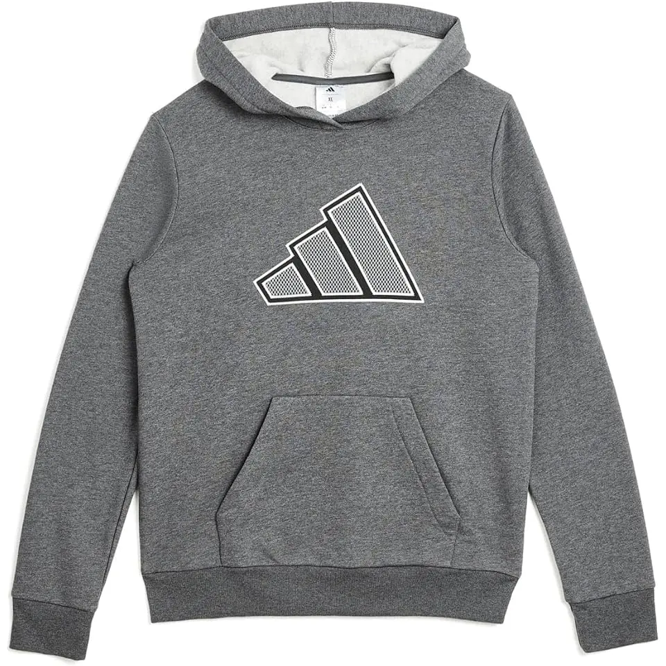 Mesh 3-Bar Heather Hooded Pullover (Big Kid)