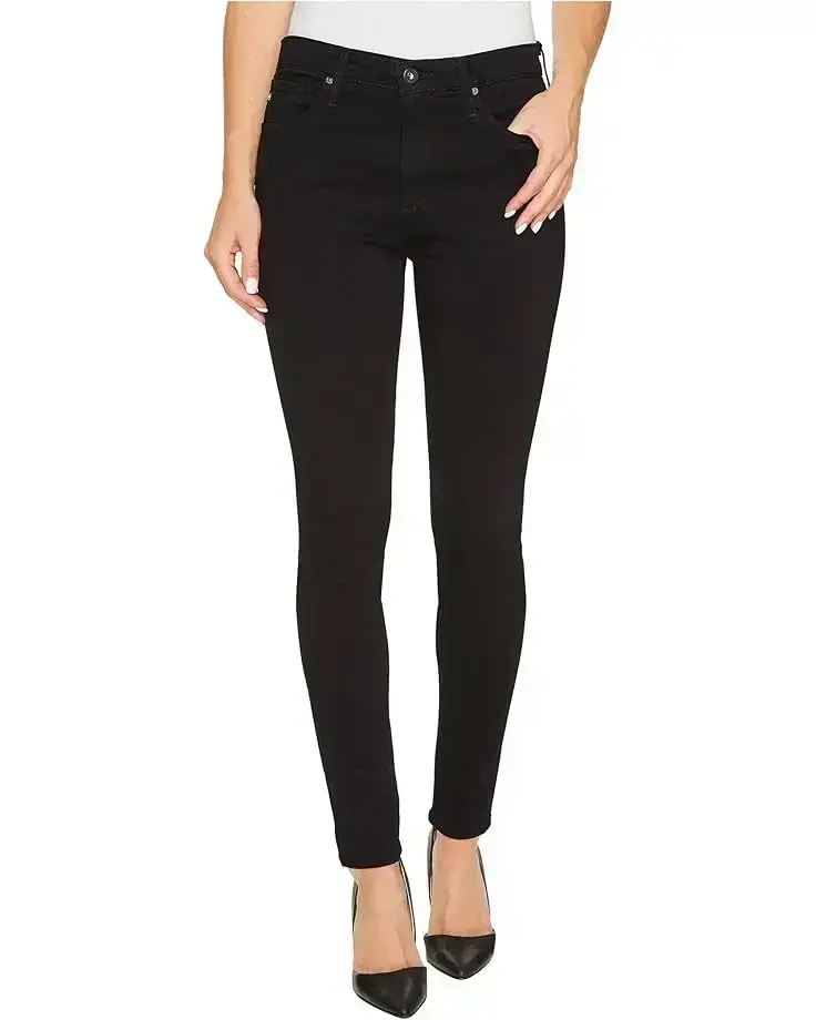 Women's AG Jeans Farrah Skinny in Super Black