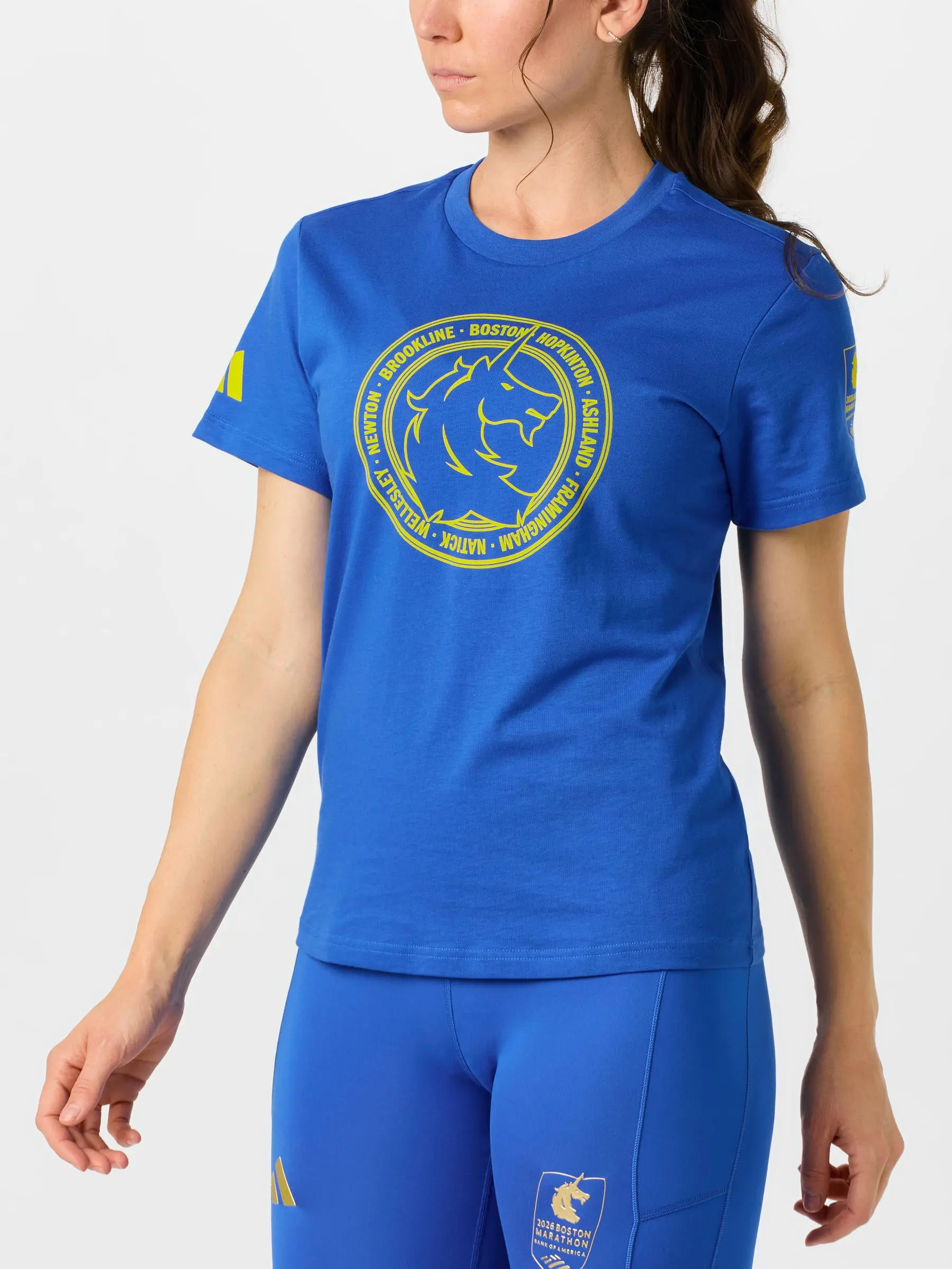 adidas Women's Boston Marathon 2026 Logo Short Sleeve