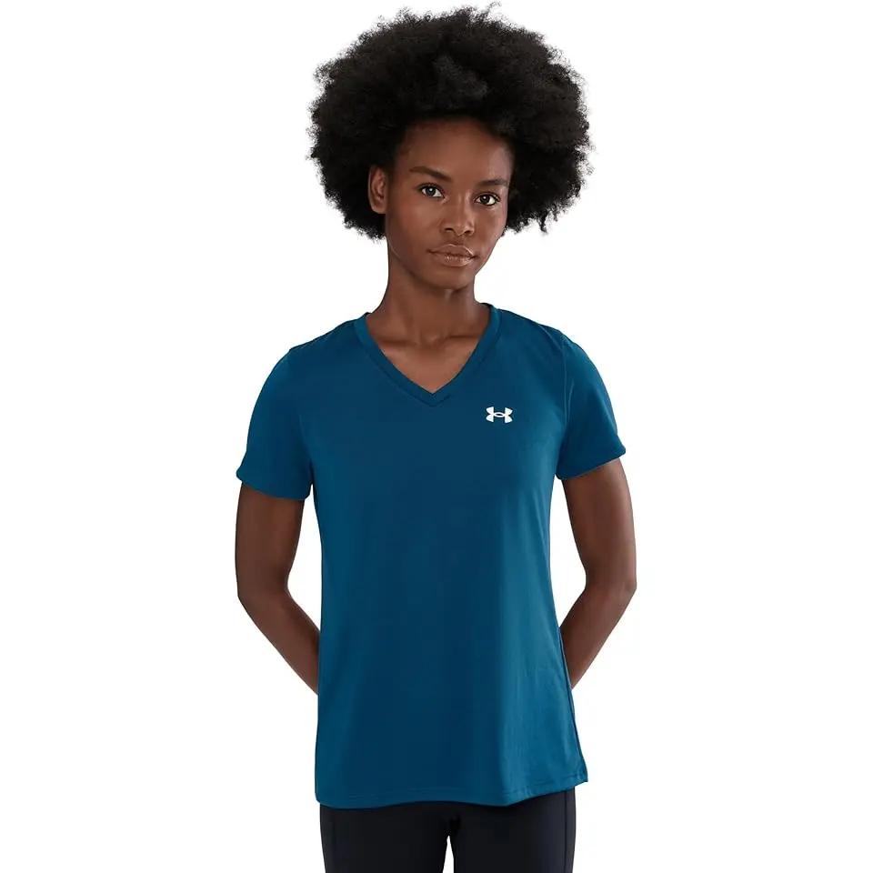 Tech Short Sleeve V-Neck Solid