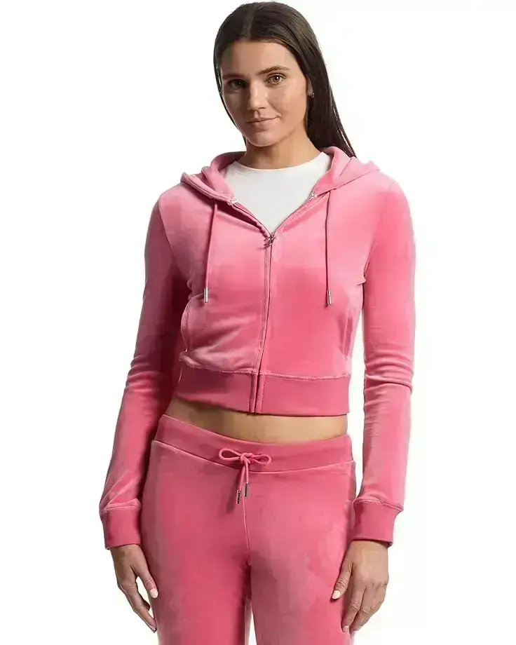 Women's Juicy Couture Solid Classic Juicy Hoodie With Back Bling