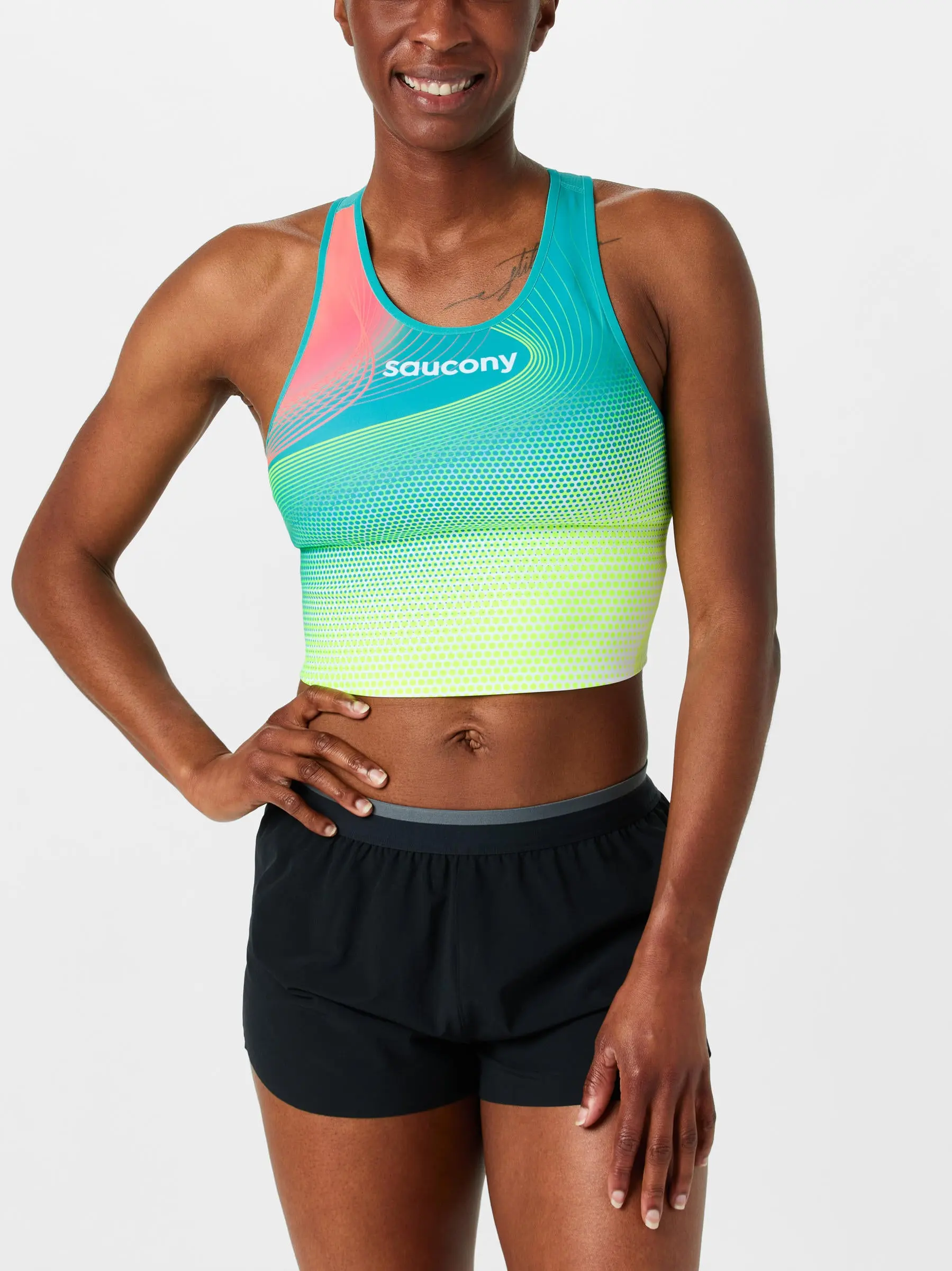 Saucony Women's Endorphin Crop Top Print