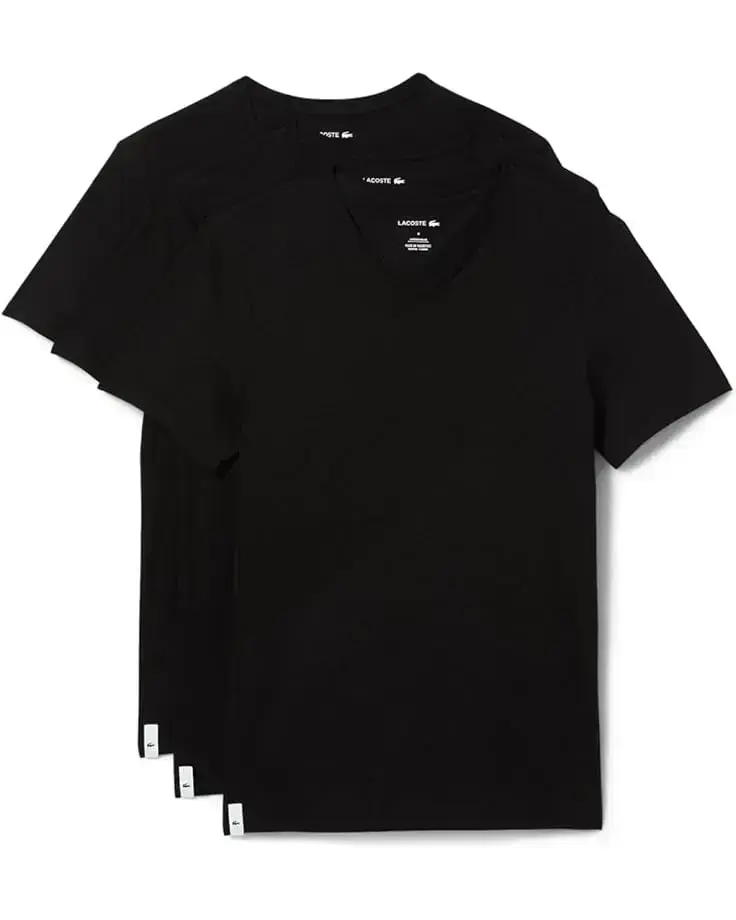 Men's Lacoste 3-Pack V-Neck Slim Fit Essential T-Shirt
